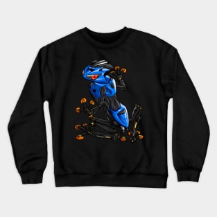 Kawasaki ZX6R Frog Blue Crewneck Sweatshirt